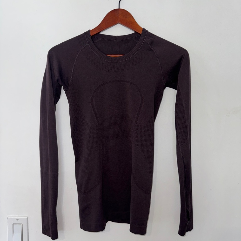 Lululemon Purple Long Sleeve Top | Seamless Compression | Athletic Yoga | XS–S